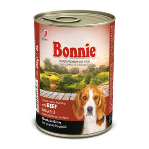 BONNIE CANNED DOG FOOD (BEEF 400g) - CHUNKS IN GRAVY