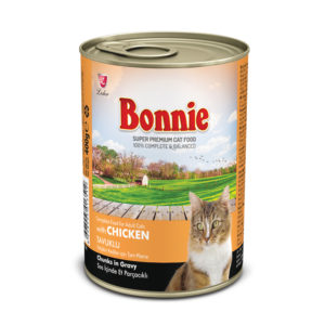BONNIE CANNED CAT FOOD (WITH CHICKEN 400g) - IN Gravy