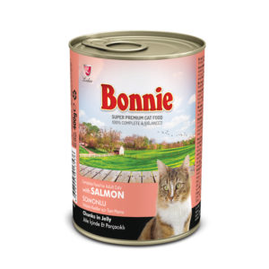 BONNIE CANNED CAT FOOD (WITH SALMON 400g) - IN JELLY