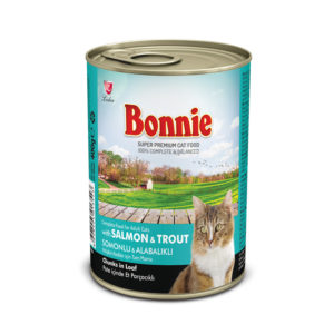 BONNIE CANNED CAT FOOD WITH (SALMON/TROUT 400g) - IN LOAF PATE
