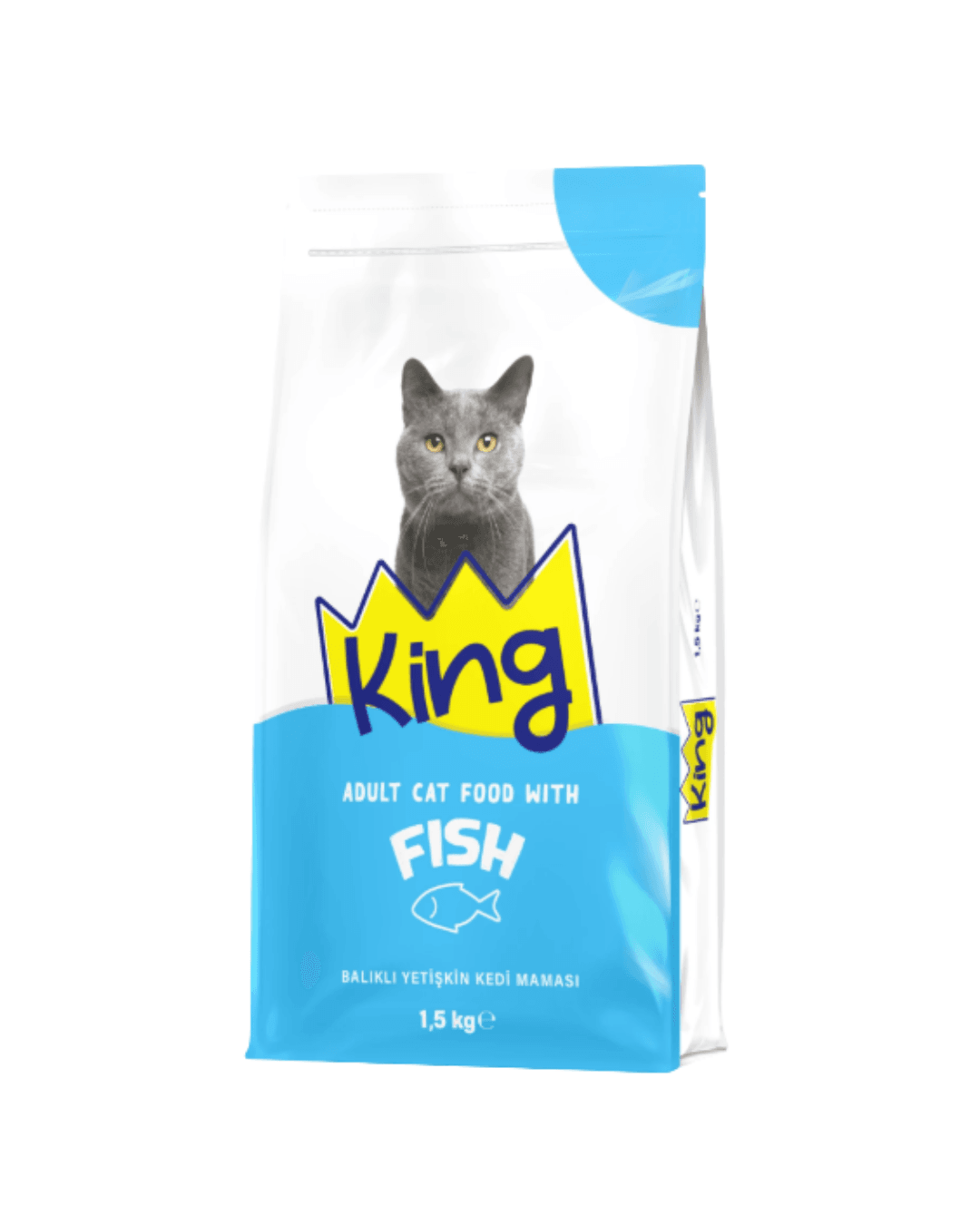 KING PLUS ADULT CAT FOOD FISH - 1.5KG