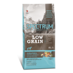 SPECTRUM LOW GRAIN ADULT DOG FOOD SALMON & ANCHOVY MEDIUM-LARGE BREED (12kg)