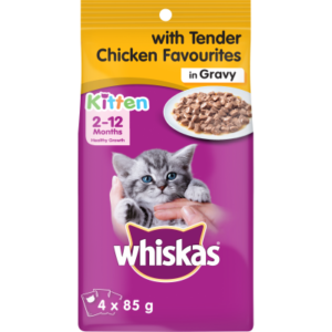 Whiskas Pouch Kitten - Tender chicken in Gravy 85g