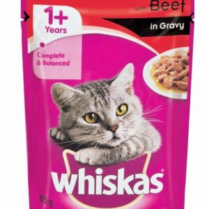 Whiskas Pouch Adult - Beef in Gravy 85g