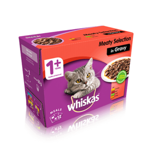 Whiskas Pouch Adult Meat selection in Gravy 85g