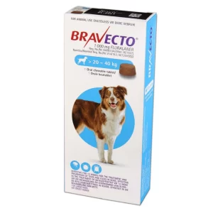 Bravecto Chewable Tablet For Dogs – 20 To 40 kg, 1 Treatment