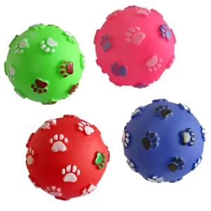 Squeaky Paw Print Ball