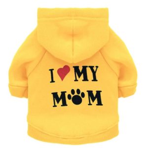 I Love Mom Hoodie - Yellow
