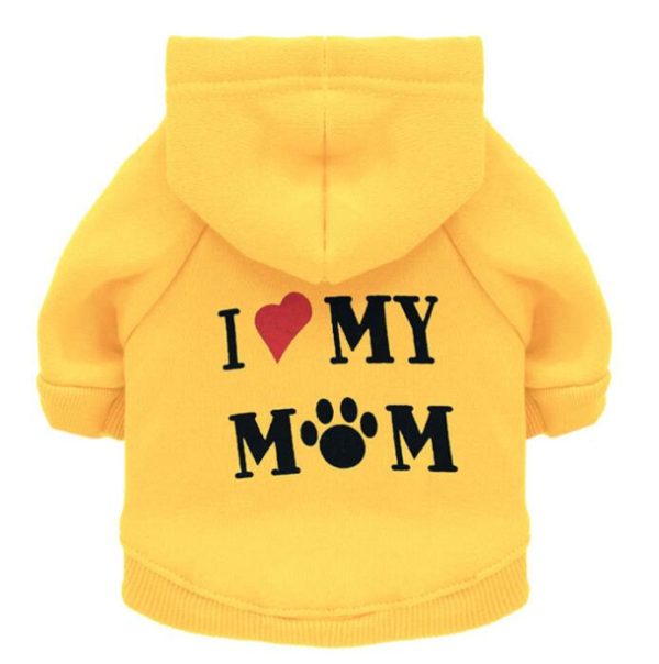 I Love Mom Hoodie - Yellow
