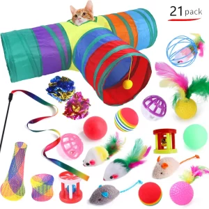 21-Piece Interactive Cat Toy Set