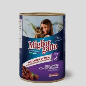 MIGLIORGATTO ADULT CAT FOOD CHUNKS WITH GAME 405GR