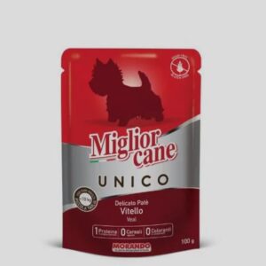 MIGLIORCANE UNICO ADULT MINI DELICATE VEAL PATE 100GR