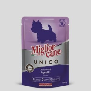 MIGLIORCANE UNICO ADULT MINI DELICATE LAMB PATE 100G