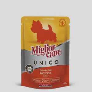 MIGLIORCANE UNICO ADULT MINI DELICATE TURKEY PATÉ 100GR