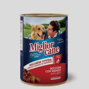 MIGLIORCANE ADULT DOG FOOD CHUNKS WITH BEEF 405G