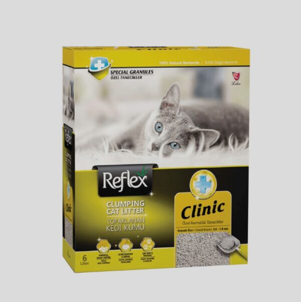 REFLEX BENTONITE CLUMPING CAT LITTER CLINIC FRESH SCENTED 6L
