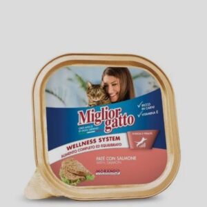 MIGLIORGATTO ADULT CAT FOOD ALUTRAY PATÉ WITH SALMON 100GR