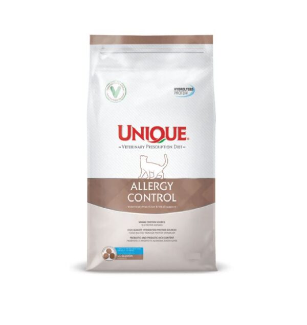 UNIQUE VETERINARY PRESCRIPTION DIET ADULT CAT ALLERGY CONTROL SALMON 2KG