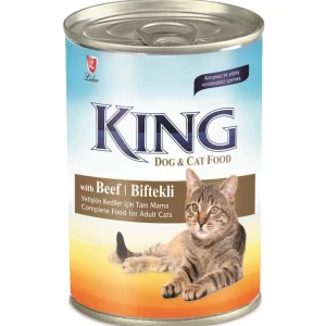 KING CANNED CAT FOOD WITH BEEF CHUNKS IN GRAVY- 415 G