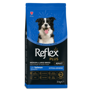 REFLEX PLUS MEDIUM LARGE BREED ADULT DOG FOOD – SALMON 3KG