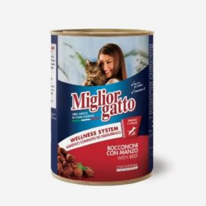 MIGLIORGATTO ADULT CAT FOOD CHUNKS WITH BEEF 405GR