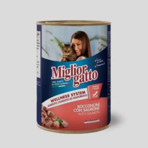 MIGLIORGATTO ADULT CAT FOOD CHUNKS WITH SALMON 405GR