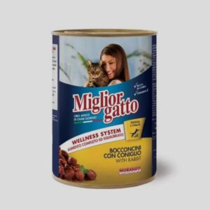 MIGLIORGATTO ADULT CAT FOOD CHUNKS WITH RABBIT 405GR