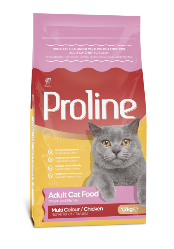 PROLINE ADULT CAT FOOD MULTICOLOUR CHICKEN - 1.2 KG