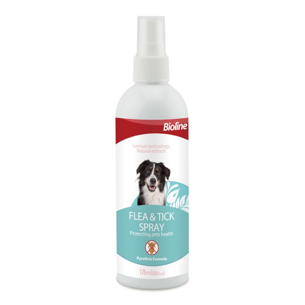 BIOLINE DOG FLEA & TICK SPRAY FOR DOGS - 175 ML