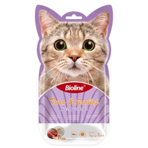 BIOLINE TUNA & SCALLOP CAT SNACK - 15G X 5