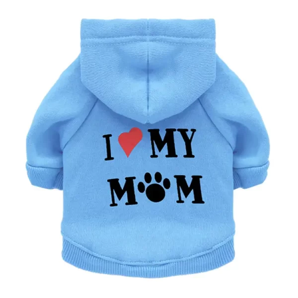 I love My Mom Hoodie- Blue