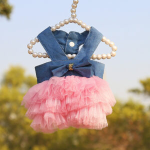 Dog Dress Denim Pink