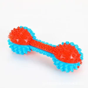 Spiky Dumbbell Toy- Red