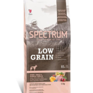 SPECTRUM LOW GRAIN RABBIT, TURKEY & PUMPKIN FOR MEDIUM AND LARGE BREED ADULT DOGS 12KG