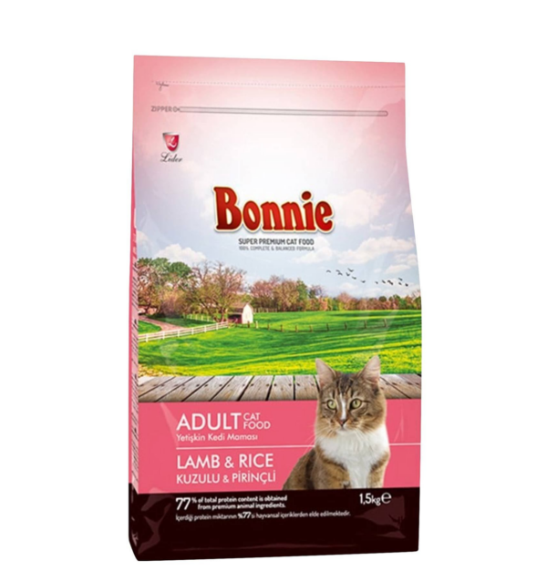 BONNIE ADULT CAT FOOD LAMB & RICE (1.5kg)