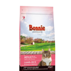 BONNIE ADULT CAT FOOD LAMB & RICE (0.5kg)
