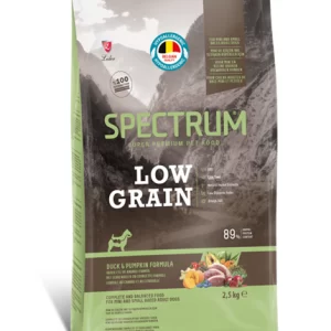 SPECTRUM LOW GRAIN MINI SMALL BREED ADULT DOG FOOD DUCK, PUMPKIN & BLUEBERRY 2.5KG