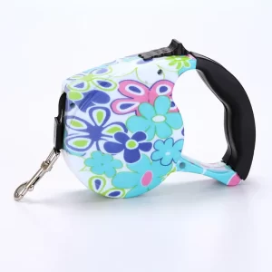 Neon Floral Retractable Leash- 5M