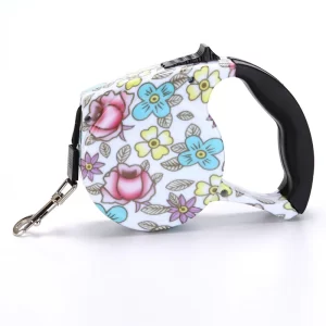 Floral Retractable Leash- 5M