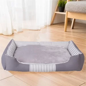 Striped Pet Bed - Grey 110 CM