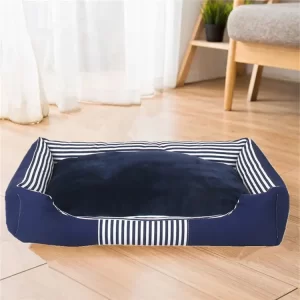 Striped Pet Bed - Blue 110cm