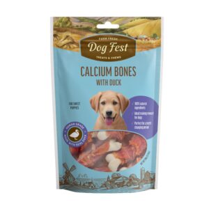 DOG FEST CALCIUM BONES WITH DUCK - 90G