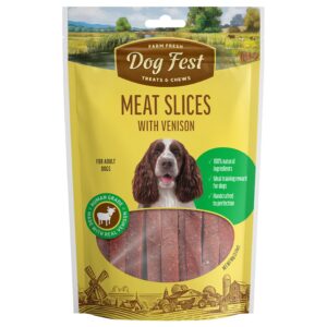 DOG FEST MEAT SLICES WITH VENISON - 90 G