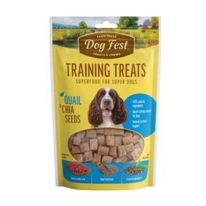 DOG FEST TRAINING TREATS: QUAIL & CHIA SEEDS - 90g