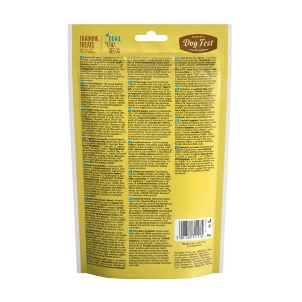 DOG FEST TRAINING TREATS: QUAIL & CHIA SEEDS - 90g - Image 2
