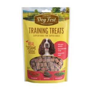 DOG FEST TRAINING TREATS: VEAL & SESAME SEEDS - 90G