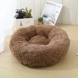 Round Plush Cat Bed - 60cm x 60cm