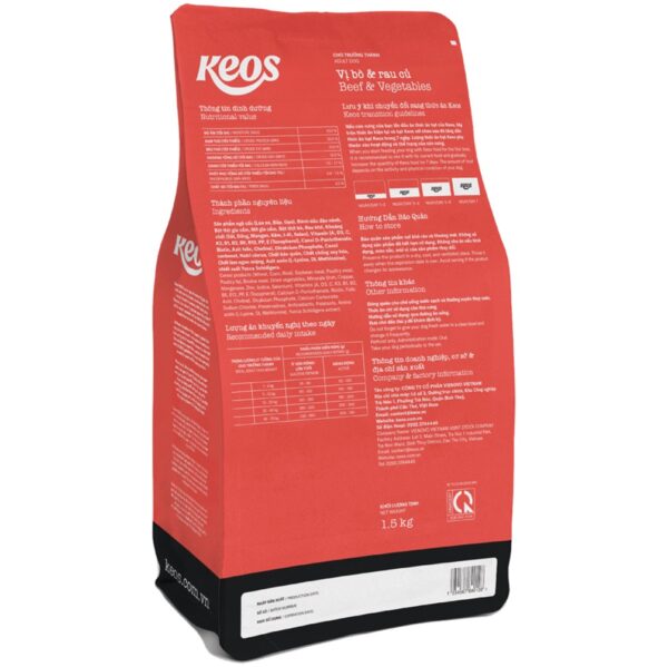 Keos Adult Dog Food – Beef and Vegetables - Image 2