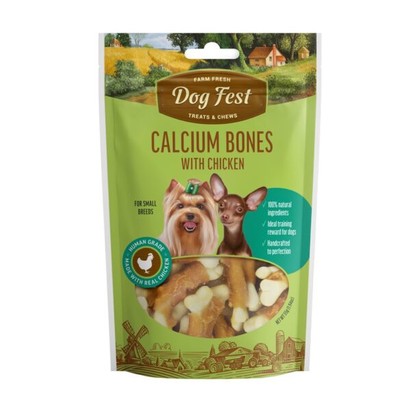 DOG FEST CALCIUM BONES WITH CHICKEN – SMALL BREED TREATS