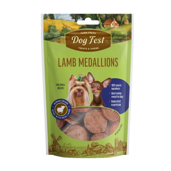 DOG FEST LAMB MEDALLIONS – SMALL BREED TREATS